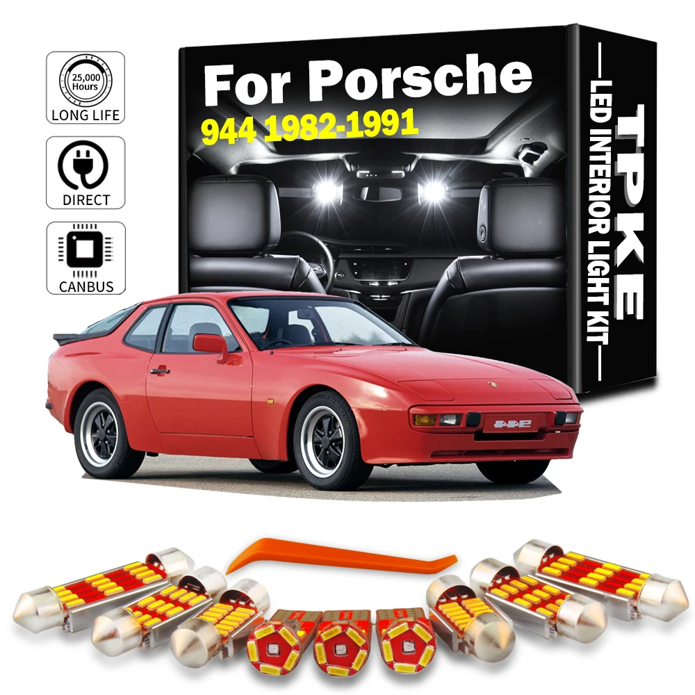 8Pcs LED Interior Reading Trunk Glove box Light Kit Canbus For Porsche 944 1982-1986 1987 1988 1989 1990 1991 Car Accessories