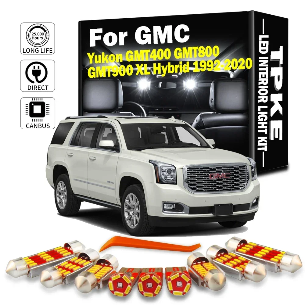 TPKE LED Interior Light Kit for GMC Yukon 1992–2020 – Canbus Error-Free Upgrade with Easy Installation