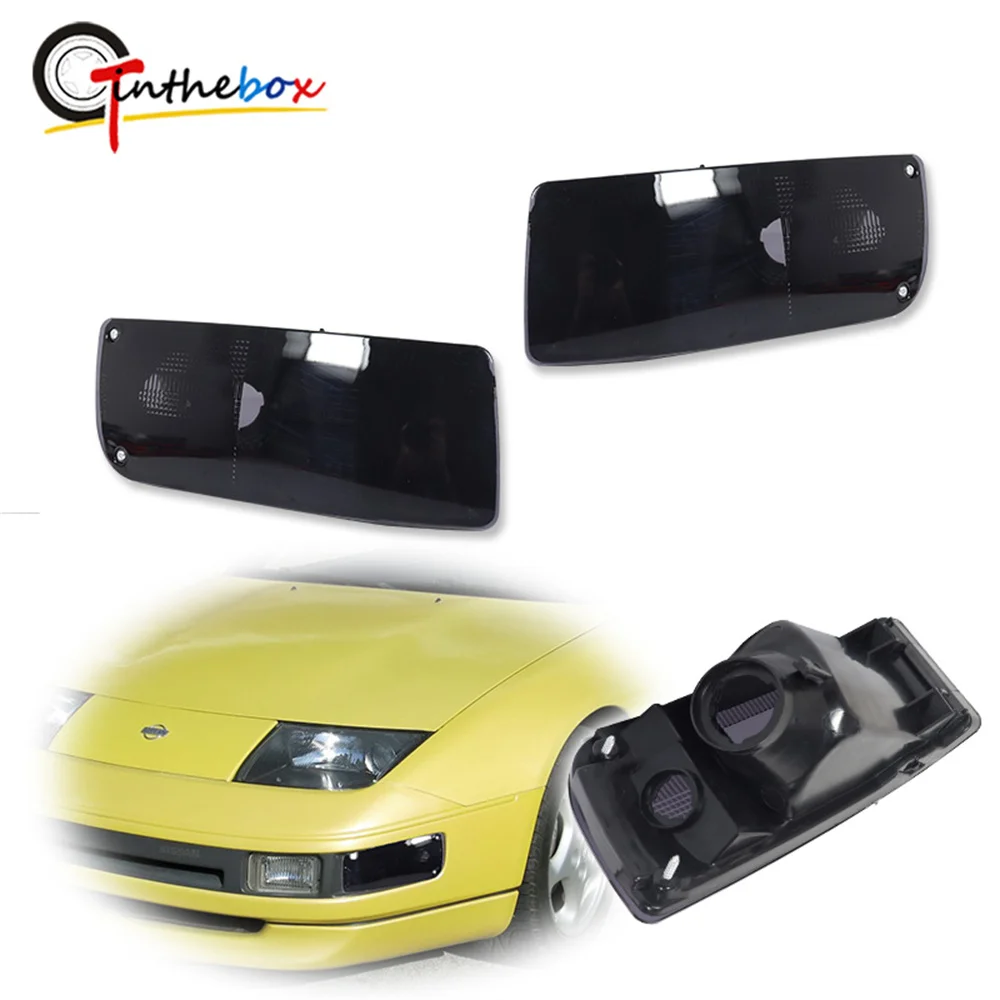 Smoked/Clear Front Bumper Turn Signal Light Housings for 1990–1996 Nissan 300ZX Z32