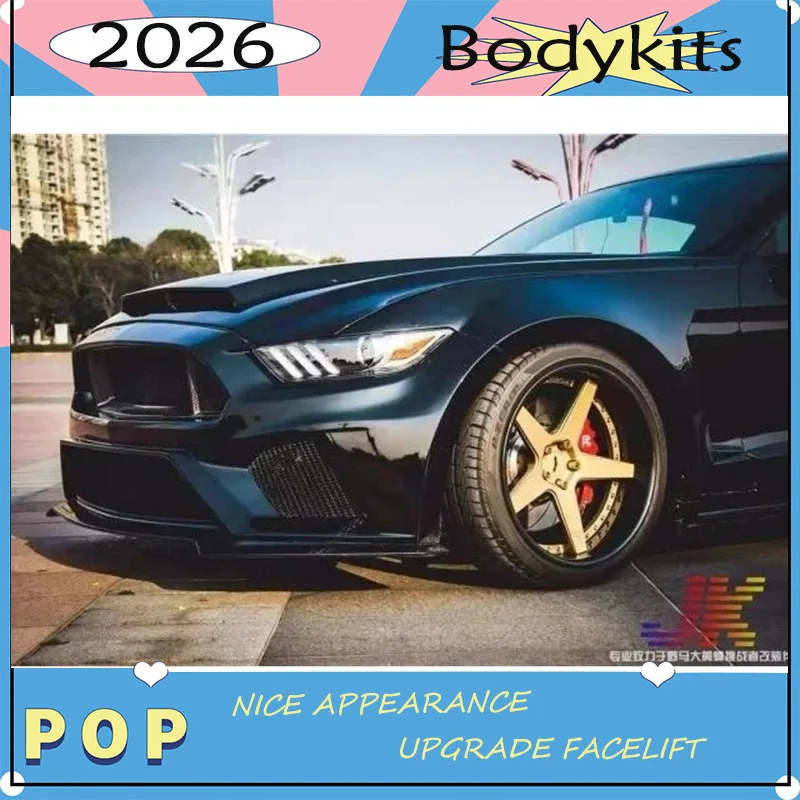 2015-2017 Ford Mustang Wide Body Kit with Resin Fiber Components