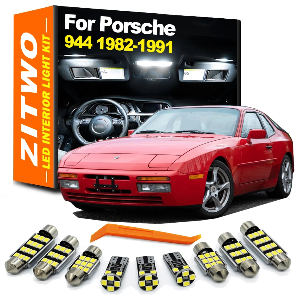 ZITWO 8Pcs Car Bulb Accessorie For Porsche 944 1982-1986 1987 1988 1989 1990 1991 LED Interior Light Reading Trunk Lamp Kit