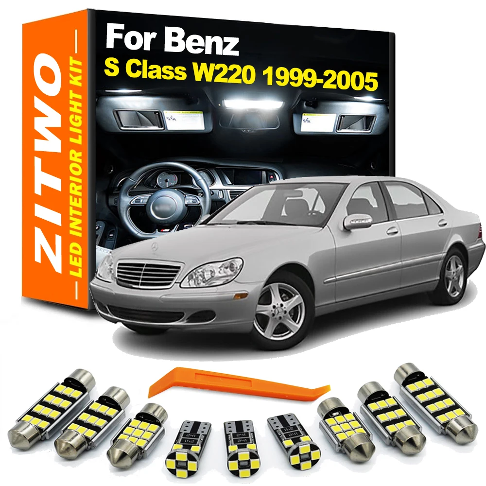 ZITWO 23Pcs Car Bulb Accessories For Mercedes Benz S Class W220 1999-2005 LED Interior Dome Map Reading Door Luggage Light Kit